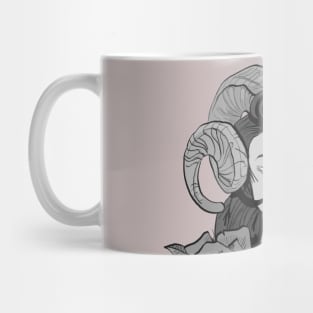 Dark Horned Woman Mug